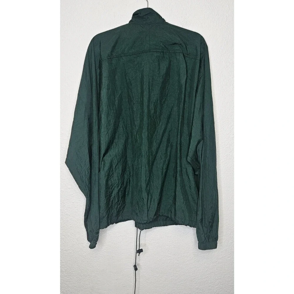 Vintage Champion Jacket Mens XL Green Full Zip Pockets Retro Windbreaker 80s 90s